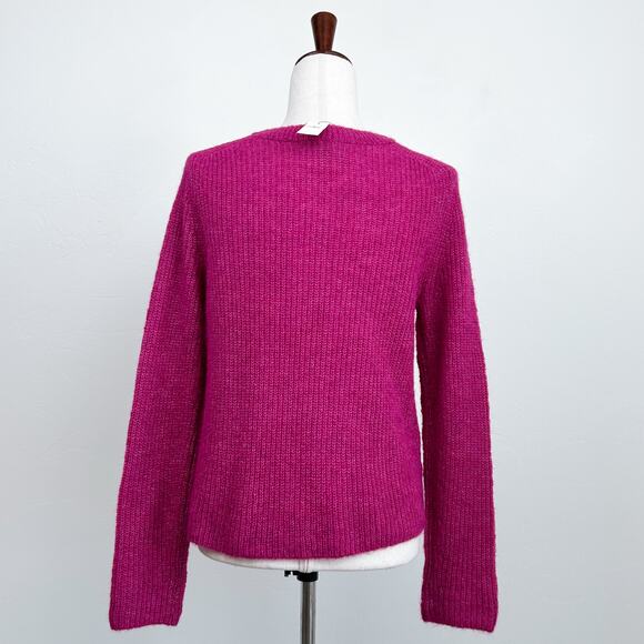 Banana Republic Cozy Ribbed Knit Elegant Berry Sweater NWT - Picture 8 of 10